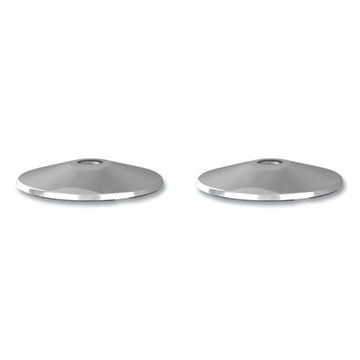 Tatco Adjusta-tape Crowd Control Stanchion Base Only, Polished Aluminum, 14" Diameter, Silver, 2-box freeshipping - TVN Wholesale